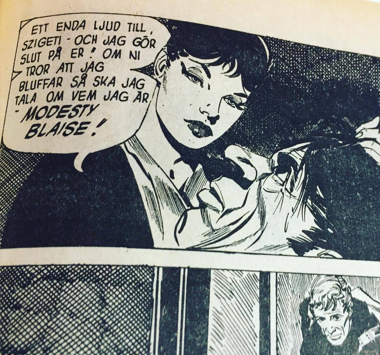 Från Agent Modesty Blaise. Solna : Semic press, 1967-1969